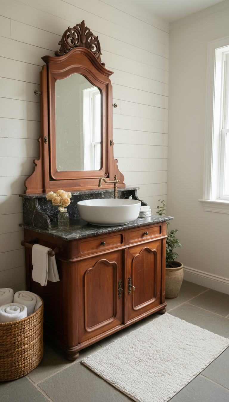 "Amour" Antiker Landhaus Waschtisch