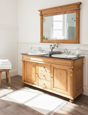 "Riley" -GRANIT- Landhaus-Doppelwaschtisch 150 cm