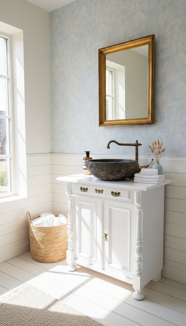 "Jocy" Shabby-Chic Landhaus Waschtisch