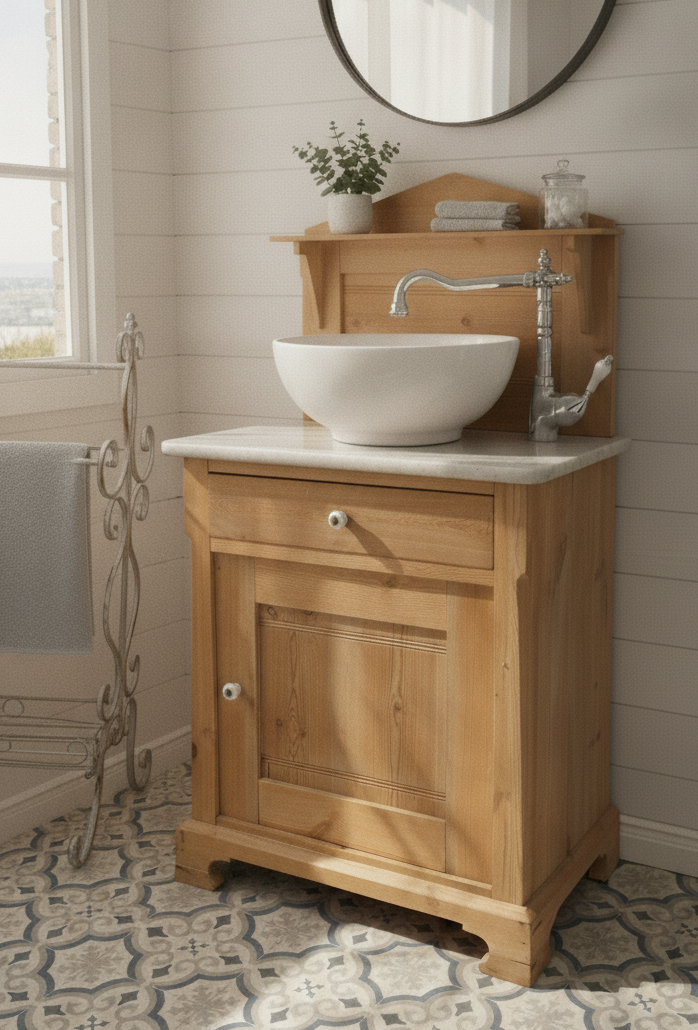 Lavabo de style ancien « Ranya » pour maison de campagne