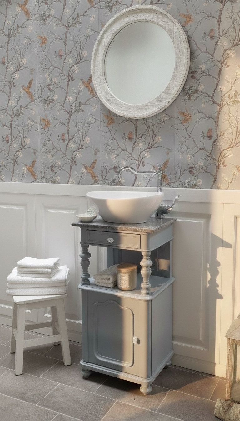 « Bjelle » - Lavabo ancien de style campagnard