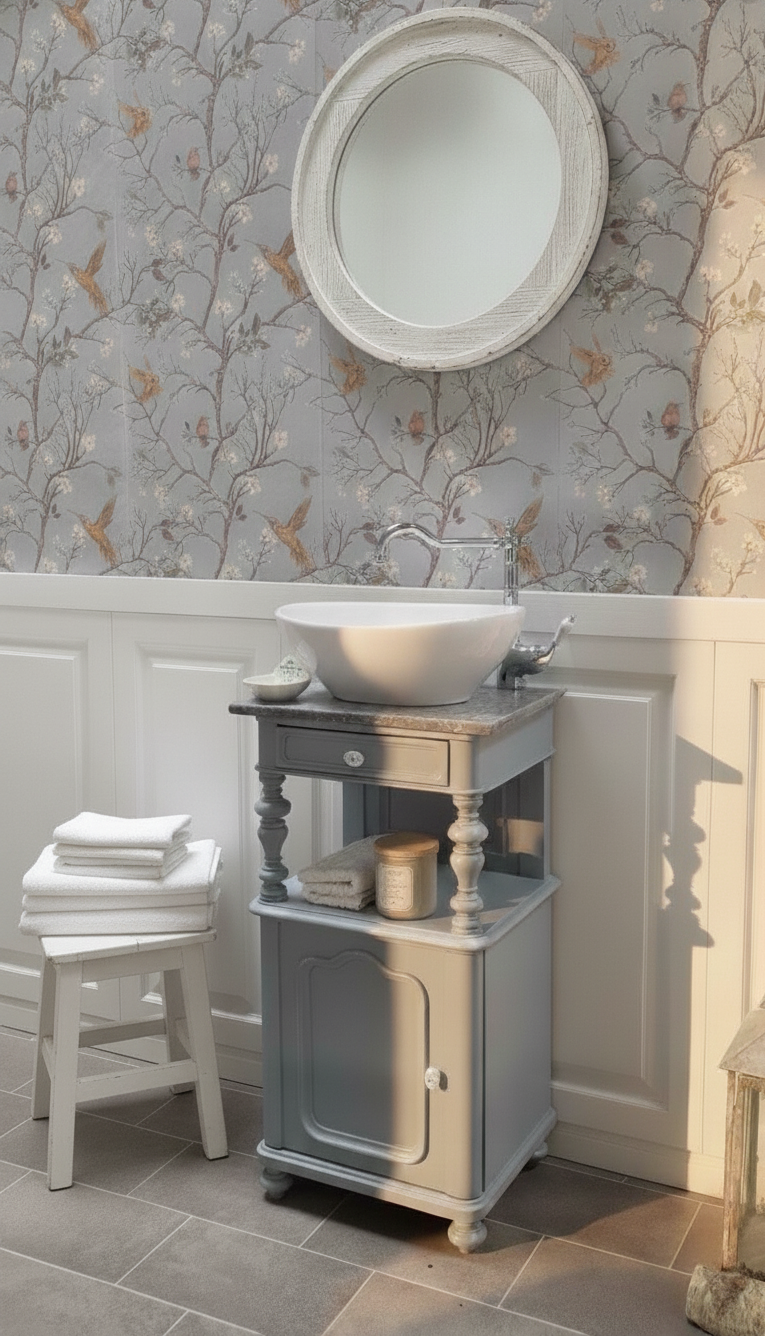 « Bjelle » - Lavabo ancien de style campagnard