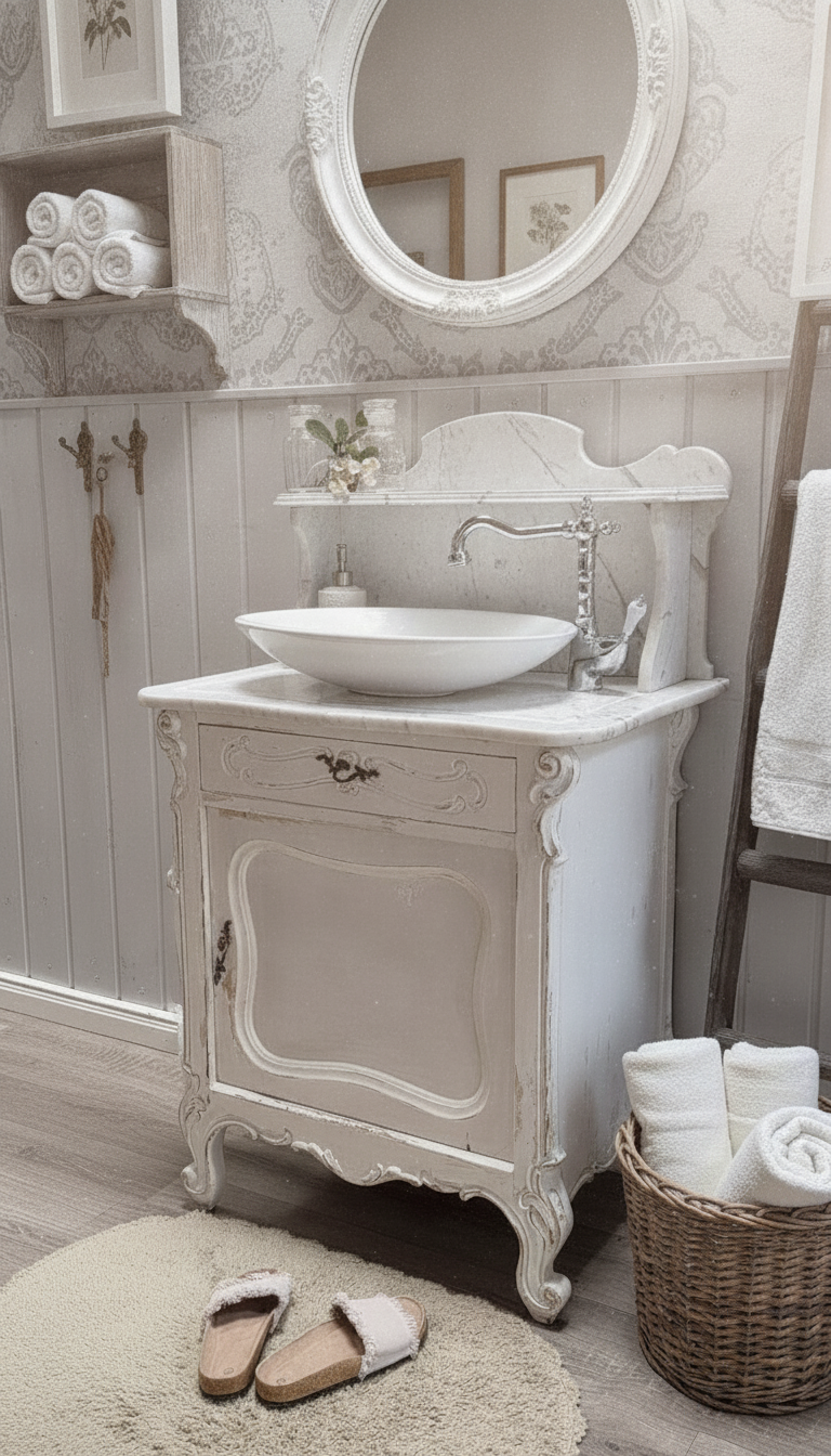Lavabo ancien de maison de campagne « Rony »
