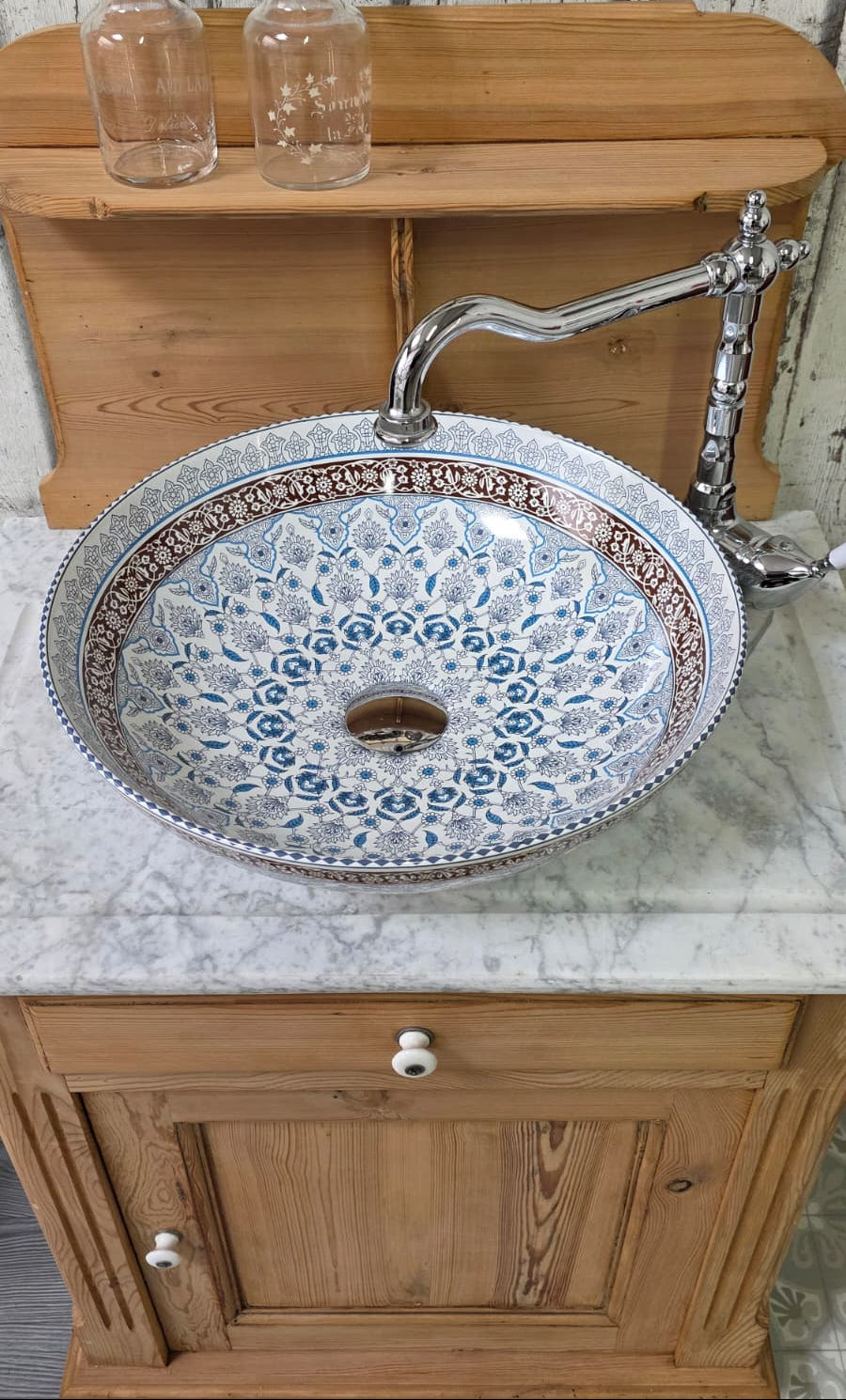 "Visby"- Antiker Landhaus Waschtisch