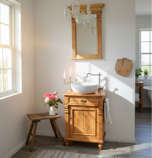 "Miraclé" Landhaus- Waschtisch mit Handtuchstange 70 cm