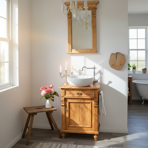 "Miraclé" Landhaus- Waschtisch mit Handtuchstange 70 cm