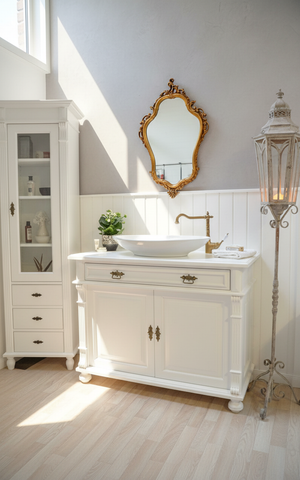 "Allora" großer, weißer Landhaus-Waschtisch 120 cm