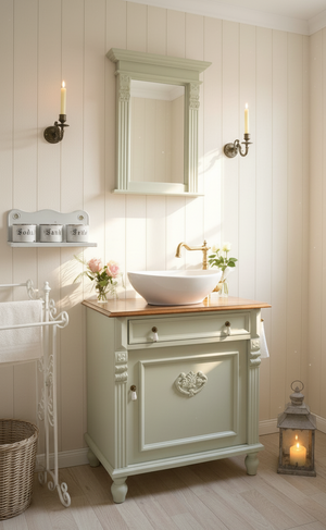 "Lundström" country-style washbasin in mint, 70 cm
